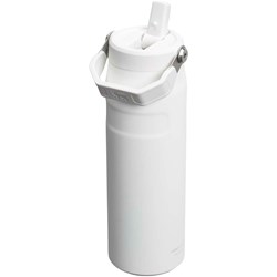 Zobrazit detaily pro Lehká láhev na vodu 700ml vykl. brčko, bílá mat Obrázky: Lehká láhev na vodu 700ml vykl. brčko, bílá mat