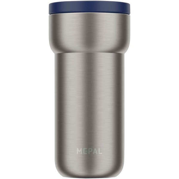 Obrázky: Nerez 375ml termohrnek, modré víčko, Obrázek 3