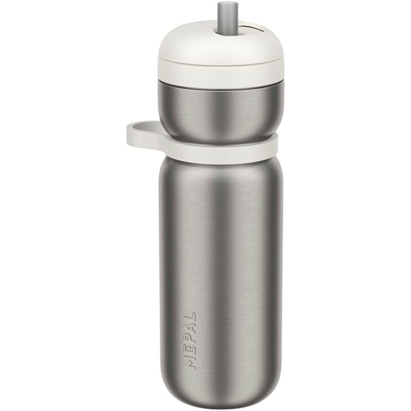 Obrázky: Sportovní nerez termoláhev 600ml, bílé doplňky