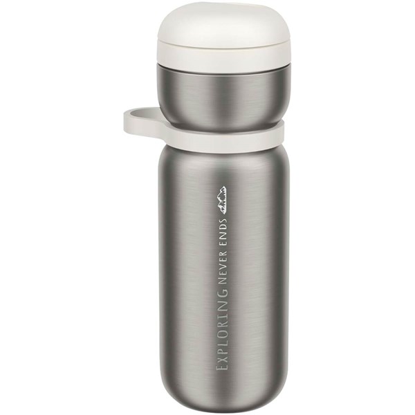 Obrázky: Sportovní nerez termoláhev 600ml, bílé doplňky, Obrázek 2