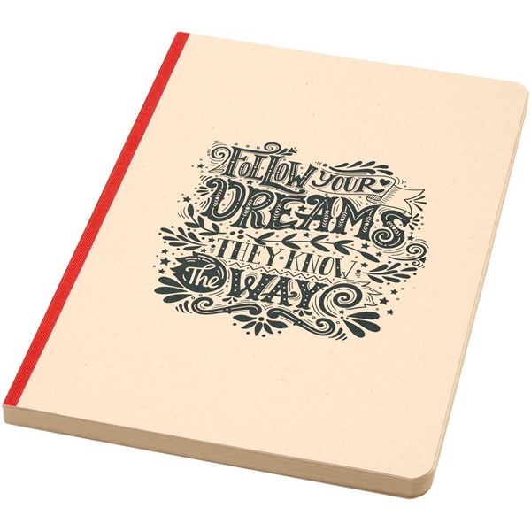 Obrázky: Zápisník A5 s měkkou obálkou RPET, červená, Obrázek 6