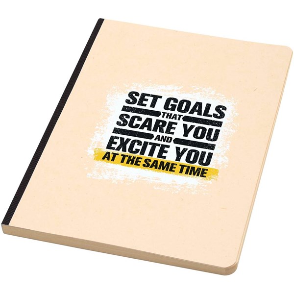 Obrázky: Zápisník A5 s měkkou obálkou RPET, černá, Obrázek 6