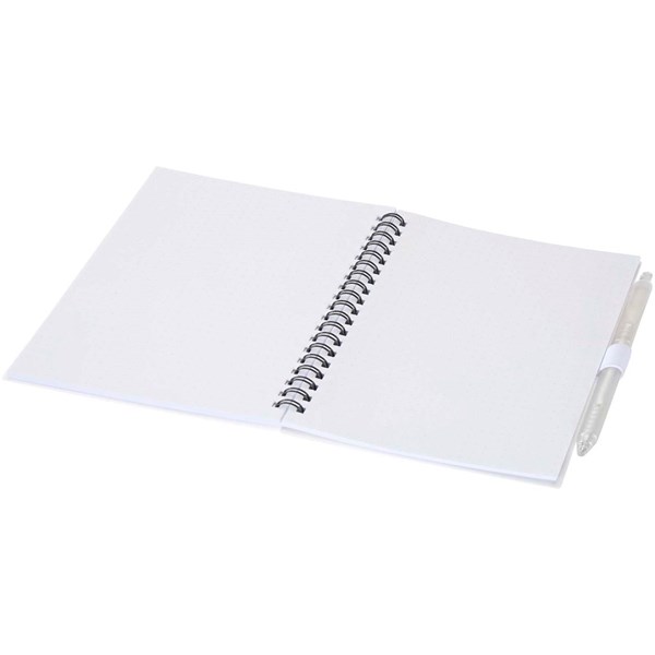 Obrázky: Bílá sada zápisníku 14x17,8cm a plast. pera s MN, Obrázek 4