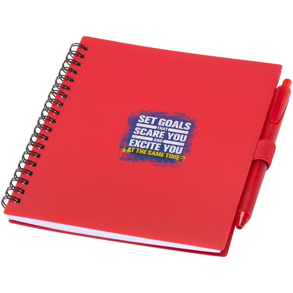 Obrázky: Červená sada zápisníku 14x17,8cm a plast. pera s MN, Obrázek 8