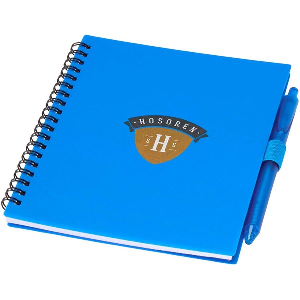 Obrázky: Modrá sada zápisníku 14x17,8cm a plast. pera s MN, Obrázek 8