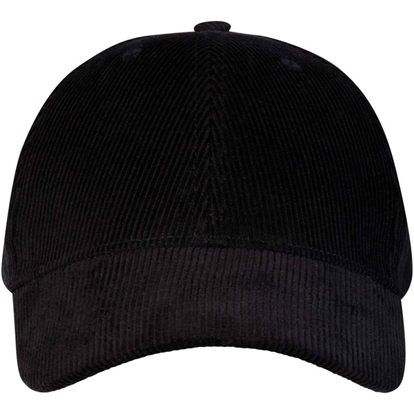 Obrázky: 6panel. manšestrová recykl. kšiltovka, černá, Obrázek 4