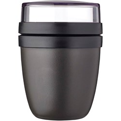 Zobrazit detaily pro Dvoudílný mini box na jídlo, černá Obrázky: Dvoudílný mini box na jídlo, černá