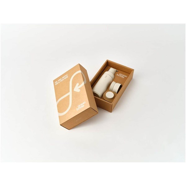 Obrázky: Láhev 500 ml - 3 různé víčka na výměnu, béžová, Obrázek 7