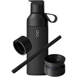 Obrázky: Láhev 500 ml - 3 různé víčka na výměnu, černá