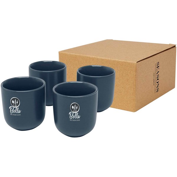 Obrázky: 4dílná sada šálků na espresso 90 ml, modrá, Obrázek 7