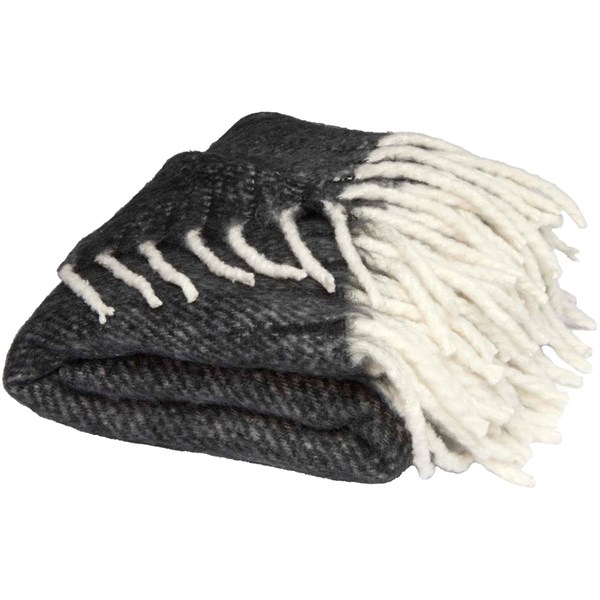 Obrázky: Černá deka s třásněmi z recykl. materiálu GRS, Obrázek 2