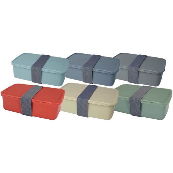 Obrázky: Box na jídlo 800 ml s elast. páskem, světle šedá, Obrázek 4