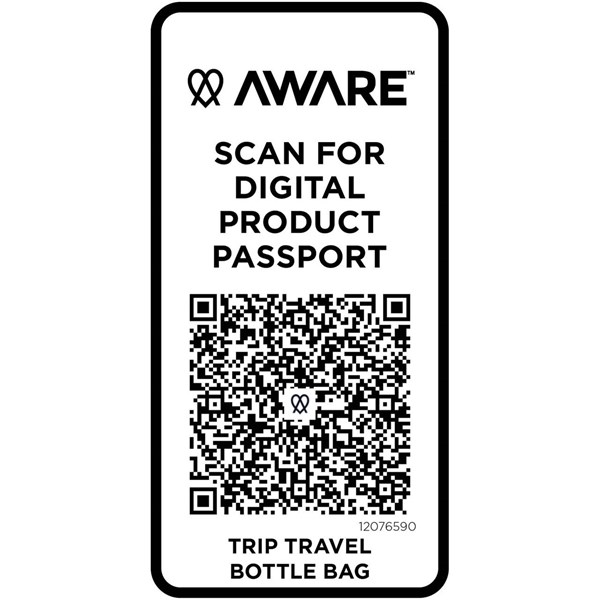 Obrázky: Cestovní taška na láhev z rec.mat., černá, Obrázek 6