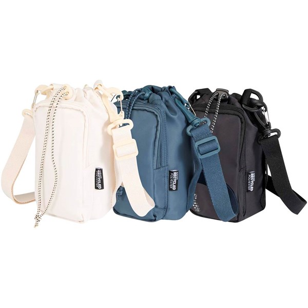 Obrázky: Cestovní taška na láhev z rec.mat., černá, Obrázek 9