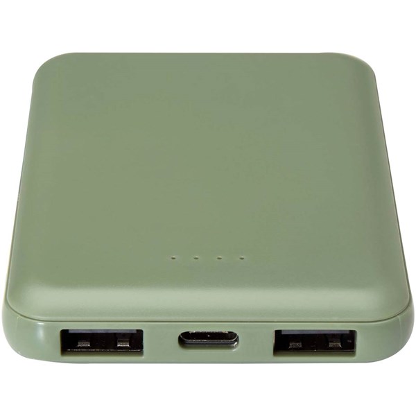 Obrázky: Zelená powerbanka 5000mAh typu C z recyk. Plastu, Obrázek 4