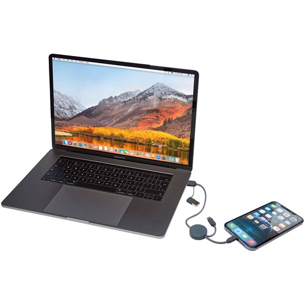 Obrázky: Modrý rychlonabíjecí 27W kabel 5v1, 30 cm, plast, Obrázek 5