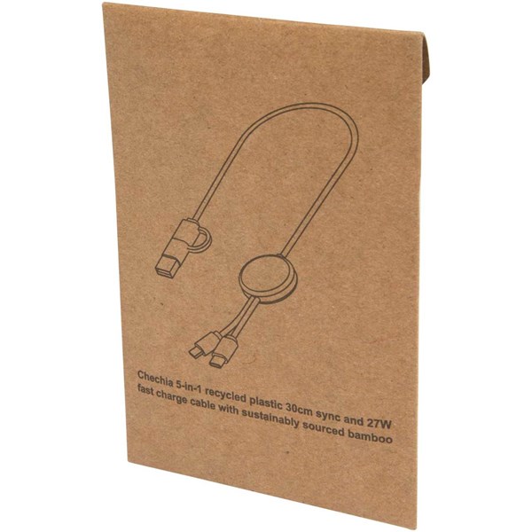 Obrázky: Modrý rychlonabíjecí 27W kabel 5v1, 30 cm, plast, Obrázek 7