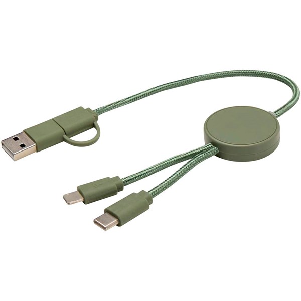 Obrázky: Zelený rychlonabíjecí 27W kabel 5v1, 30 cm, plast, Obrázek 3