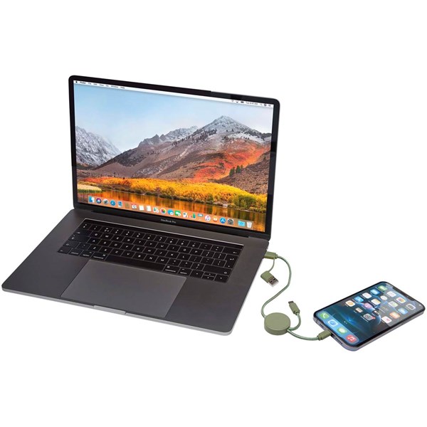 Obrázky: Zelený rychlonabíjecí 27W kabel 5v1, 30 cm, plast, Obrázek 5