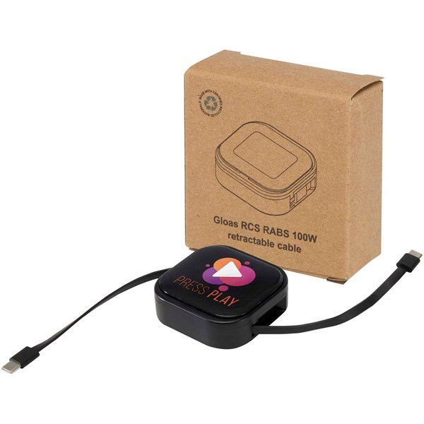 Obrázky: Černý rolovací datový a 100W rychlonab. kabel 5 v 2, Obrázek 3