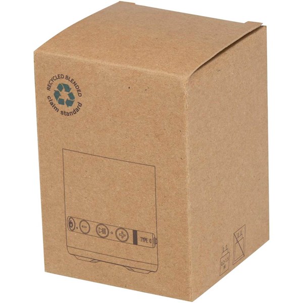 Obrázky: Bílý 3W bezdrátový reproduktor z recykl. plastu, Obrázek 9