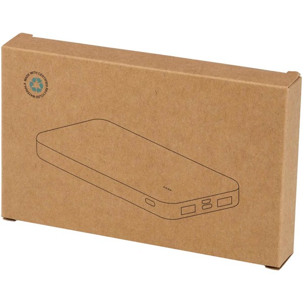 Obrázky: Bílá powerbanka z recykl. plastu 10 000 mAh 10 W, Obrázek 9