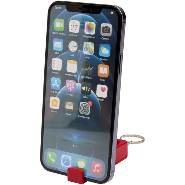 Obrázky: Červený přívěsek/stojánek na telefon s antistresem