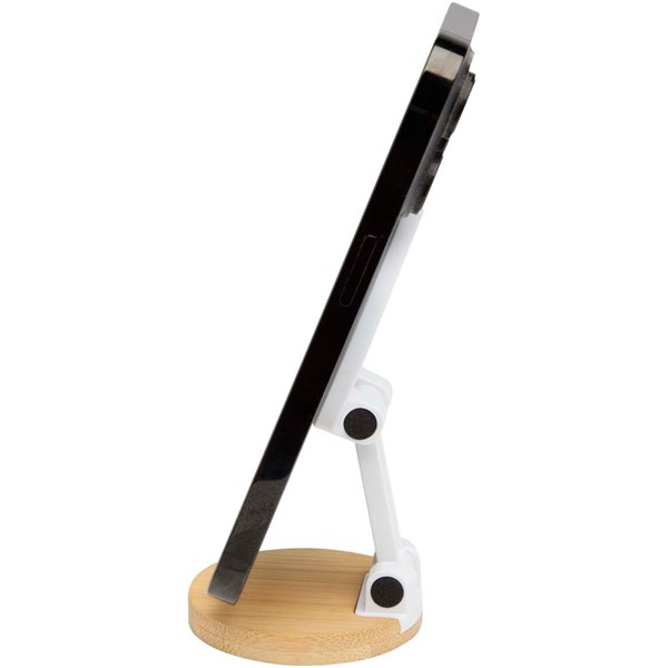 Obrázky: Bílý stojánek na telefon z plastu a bambusu, Obrázek 6