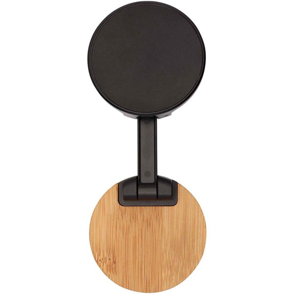 Obrázky: Černý stojánek na telefon z plastu a bambusu, Obrázek 4