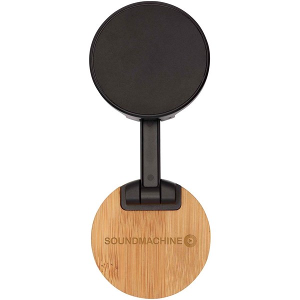 Obrázky: Černý stojánek na telefon z plastu a bambusu, Obrázek 5