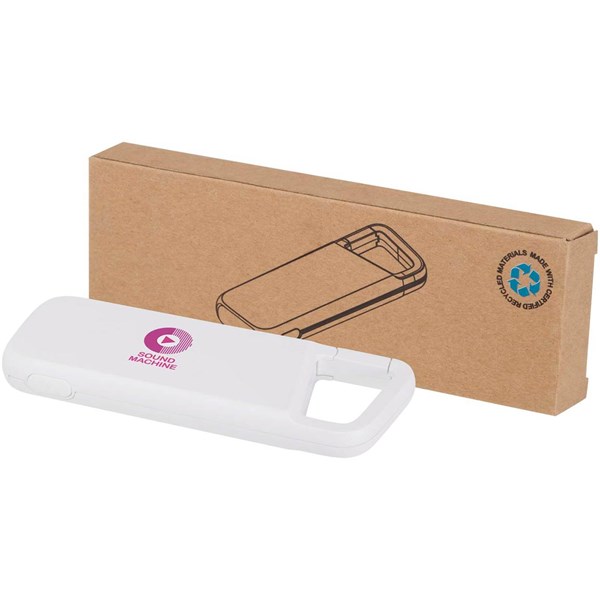 Obrázky: Bílá voděodolná powerbanka s karabinou 5000 mAh, Obrázek 8