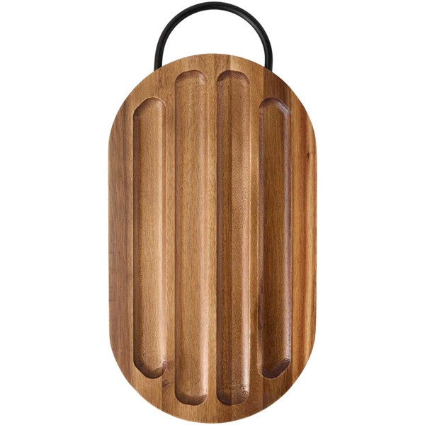 Obrázky: Krájecí prkénko z akácie s rukojetí a nožem, Obrázek 4