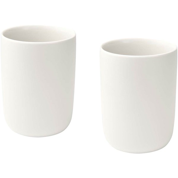 Obrázky: Sada 2 keramických šálků 350 ml, bílá