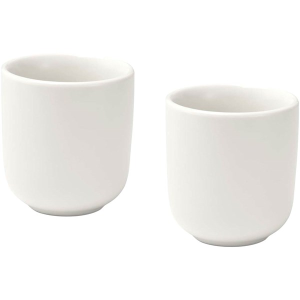 Obrázky: Sada 2 keramických šálků 90 ml, bílá