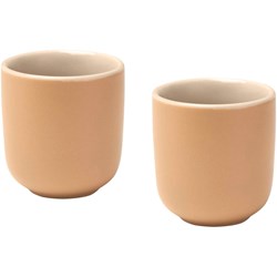 Zobrazit detaily pro Sada 2 keramických šálků 90 ml, béžová Obrázky: Sada 2 keramických šálků 90 ml, béžová