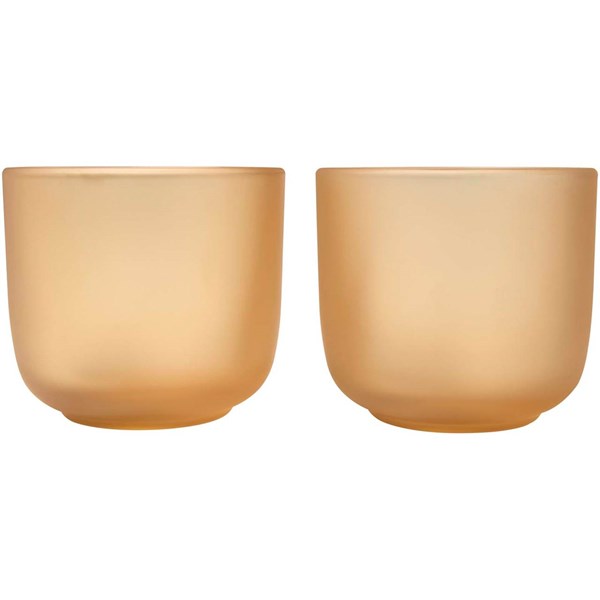 Obrázky: Sada 2 skleněných kelímků 200 ml, béžová, Obrázek 3