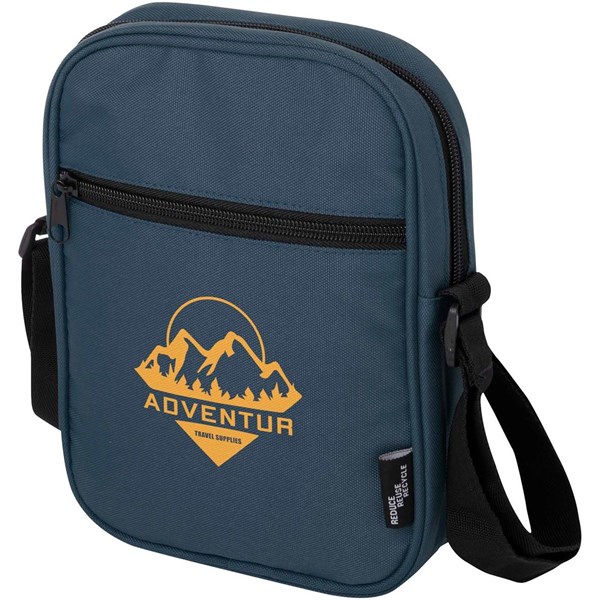 Obrázky: Šedo modrá recyk. vodoodpudivá crossbody taška, 2 l, Obrázek 5