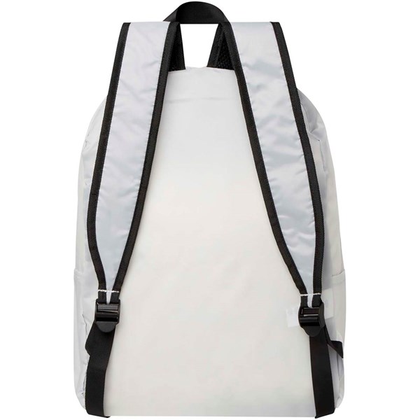 Obrázky: Bílý skládací batoh z RPET , objem 15 l, Obrázek 2