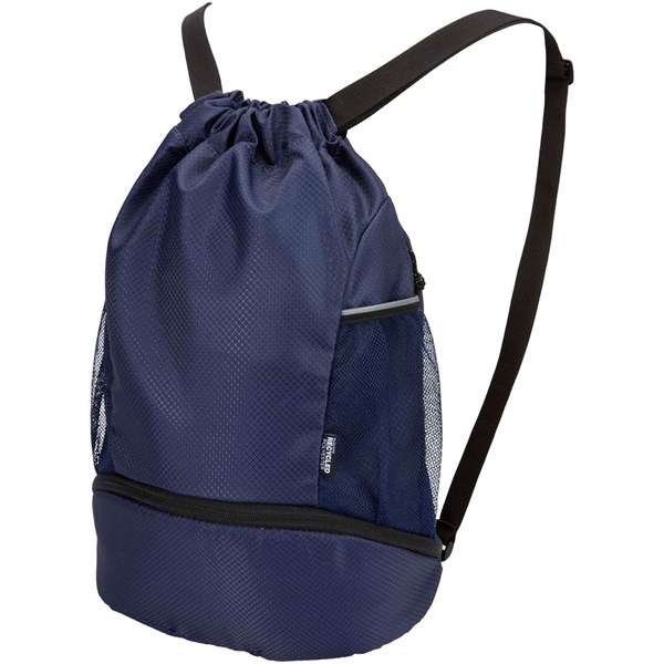Obrázky: Sportovní GRS batoh se šňůrkou a kapsou, modrá, Obrázek 5