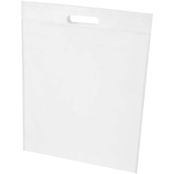 Obrázky: Bílá taška 34 x 43 cm s průhmatem z rec. RPET