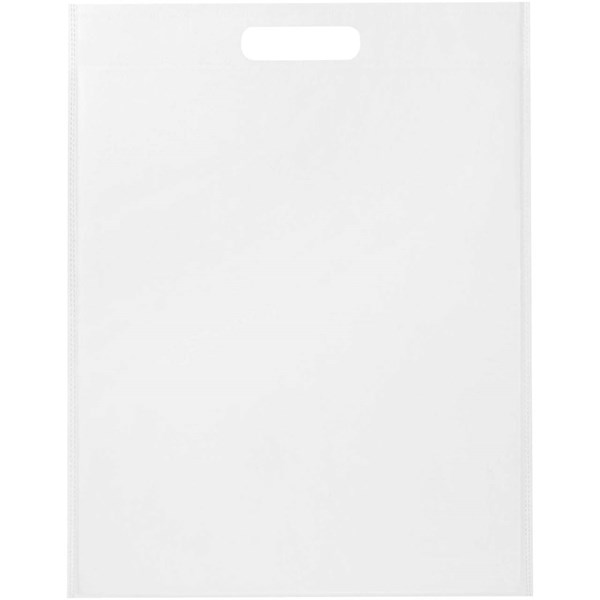 Obrázky: Bílá taška 34 x 43 cm s průhmatem z rec. RPET, Obrázek 4