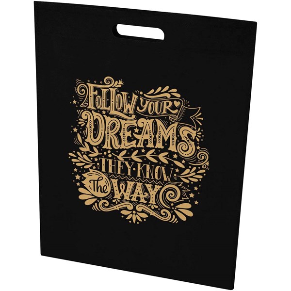 Obrázky: Černá taška 34 x 43 cm s průhmatem z rec. RPET, Obrázek 7