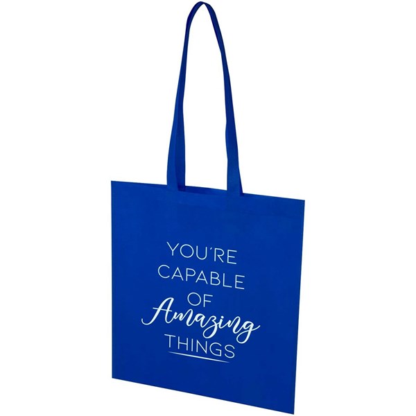 Obrázky: Kr.modrá rec.netkaná nákup. taška 36 x 40 cm,dl.uši, Obrázek 7