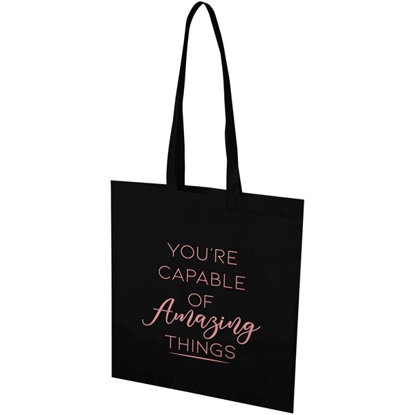 Obrázky: Černá rec.netkaná nákup. taška 36 x 40 cm,dl.uši, Obrázek 7