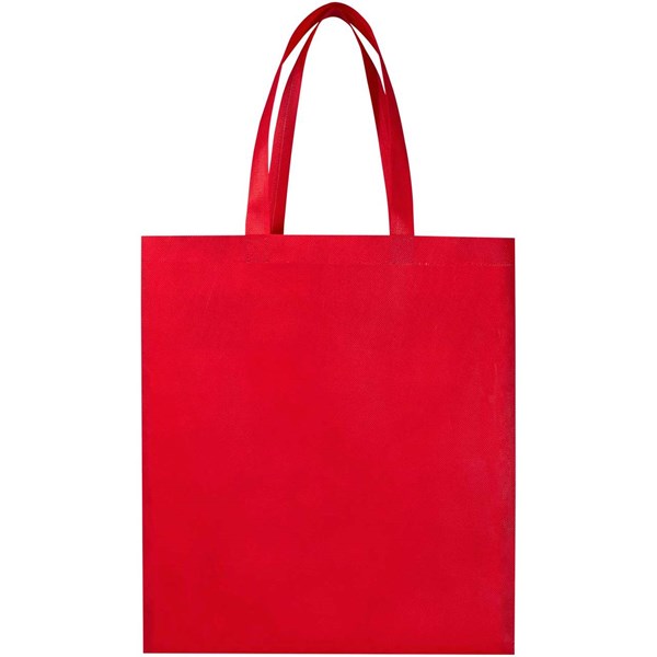 Obrázky: Červená netkaná nákup.taška se slož.dnem z GRS, 12L, Obrázek 4