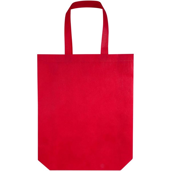 Obrázky: Červená netkaná nákup.taška se slož.dnem z GRS, 12L, Obrázek 5