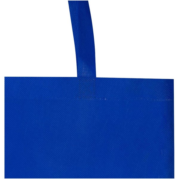 Obrázky: Kr.modrá netkaná nákup.taška se slož.dnem z GRS,12L, Obrázek 3