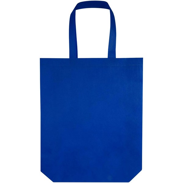 Obrázky: Kr.modrá netkaná nákup.taška se slož.dnem z GRS,12L, Obrázek 5