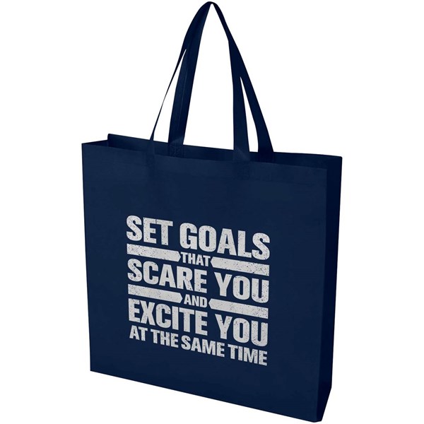 Obrázky: Nám.modrá netkaná nákup.taška se sl.dnem z GRS, 12L, Obrázek 7