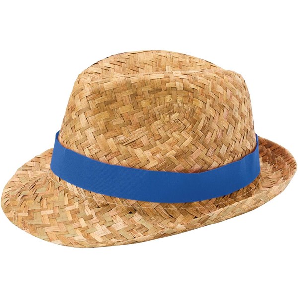 Obrázky: Slaměný klobouk, královsky modrá stuha